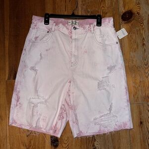 NWT Free People Pink Tie Dye Shorts